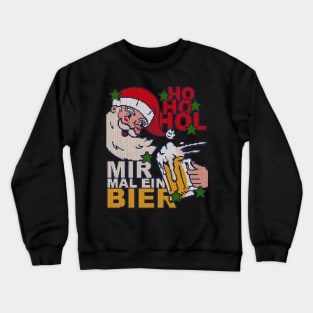 Ho Ho Hol mir Bier - Strickeffekt - Ugly Christmas Crewneck Sweatshirt